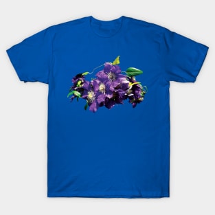 Clematis - Purple Clematis with Vine T-Shirt